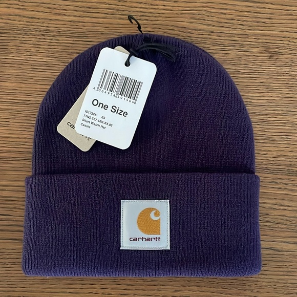 Carhartt WIP Short Watch Beanie - Cassis - Picture 2 of 4